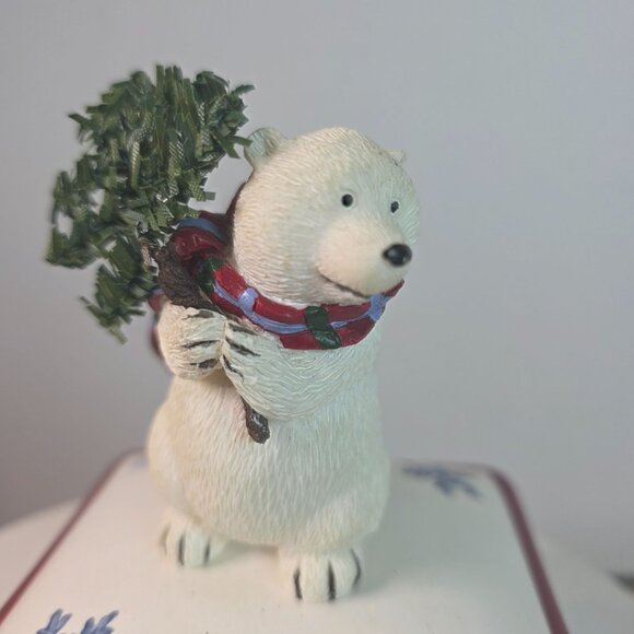 Polar Bear Christmas Ceramic Box With Lid By Pfaltzgraff Crazy Mountain - Picture 3 of 10